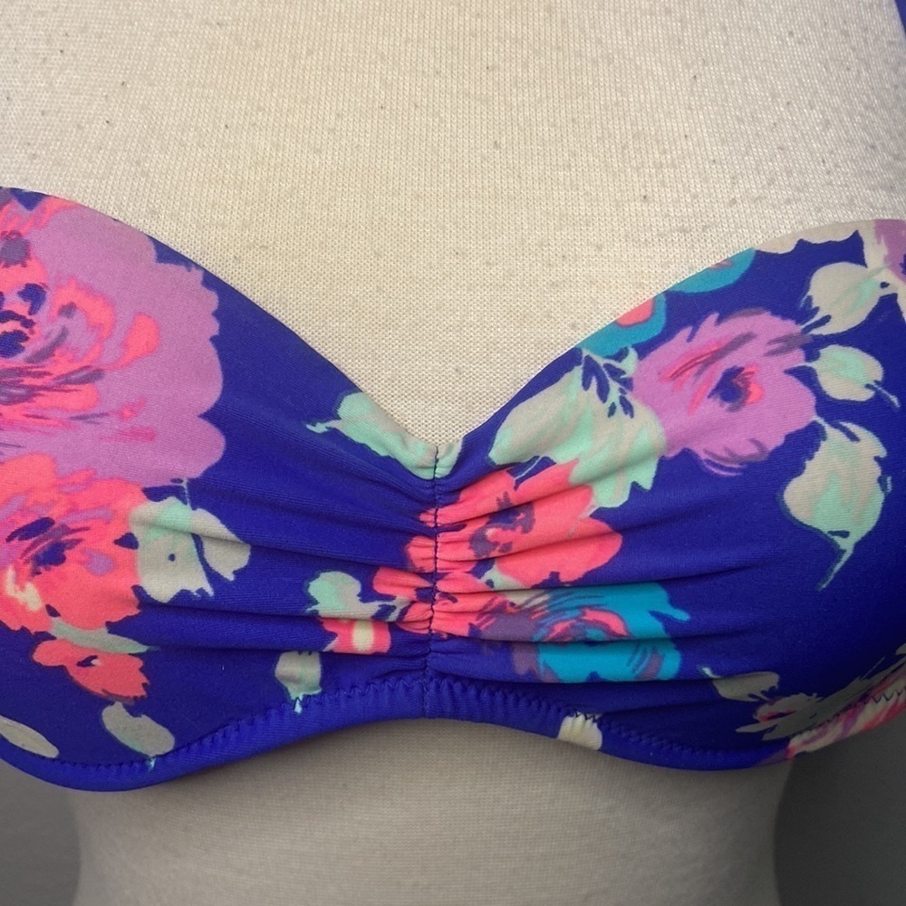 Gap Body Halter Style Bikini Top Push Up Floral S - Picture 2 of 11